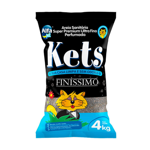 Areia Sanitária para Gatos Kets Finíssimo 4Kg