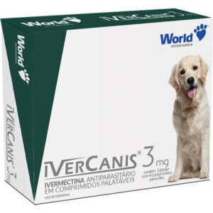 Antiparasitário World Veterinária IverCanis 3 mg para Cães de 15 Kg