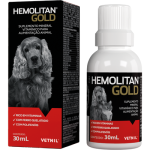 Suplemento Vetnil Hemolitan Gold 30ml