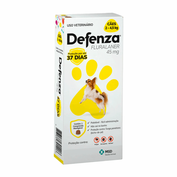 Antiparasitário MSD Defenza 45MG 2 A 4,5KG