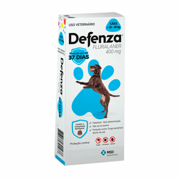 Antiparasitário MSD Defenza 400MG 20 A 40KG
