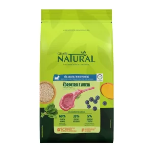 Ração Guabi Natural Cães Adultos Raças Mini e Pequeno Cordeiro e Aveia 2,5Kg