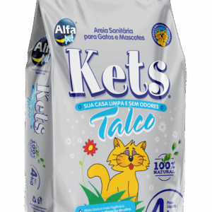 Areia Sanitária para Gatos Kets Talco 4Kg