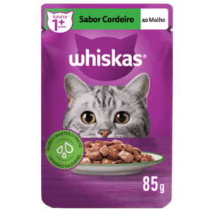 Ração Úmida Whiskas Sachê Cordeiro ao Molho Gatos Adultos 85 g