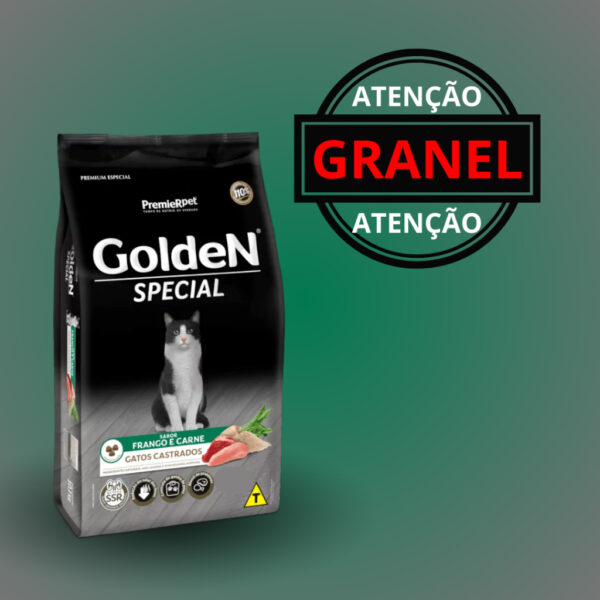 Granel Golden Gatos Castrados Frango e Carne 1Kg