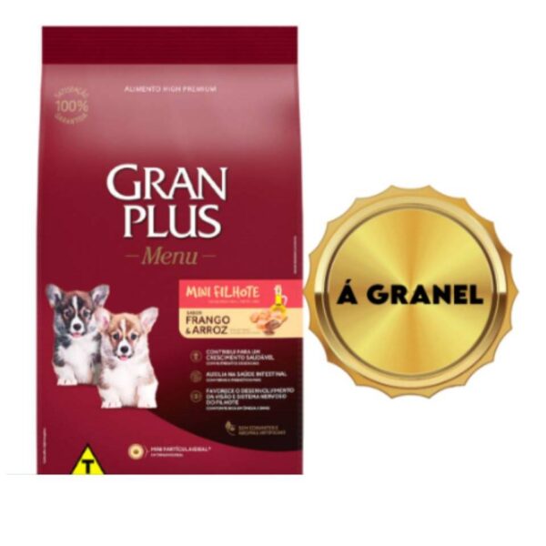 Granel Gran Plus Cães Filhotes Mini Frango e Arroz 1Kg