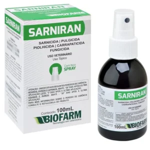 Sarniram 100ml - Sarnicida, Carrapaticida, Fungicida, Piolhicida, Pulgicida